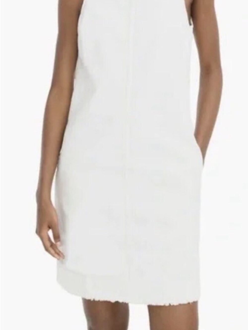 J. Crew White Denim Sleeveless Shift Dress